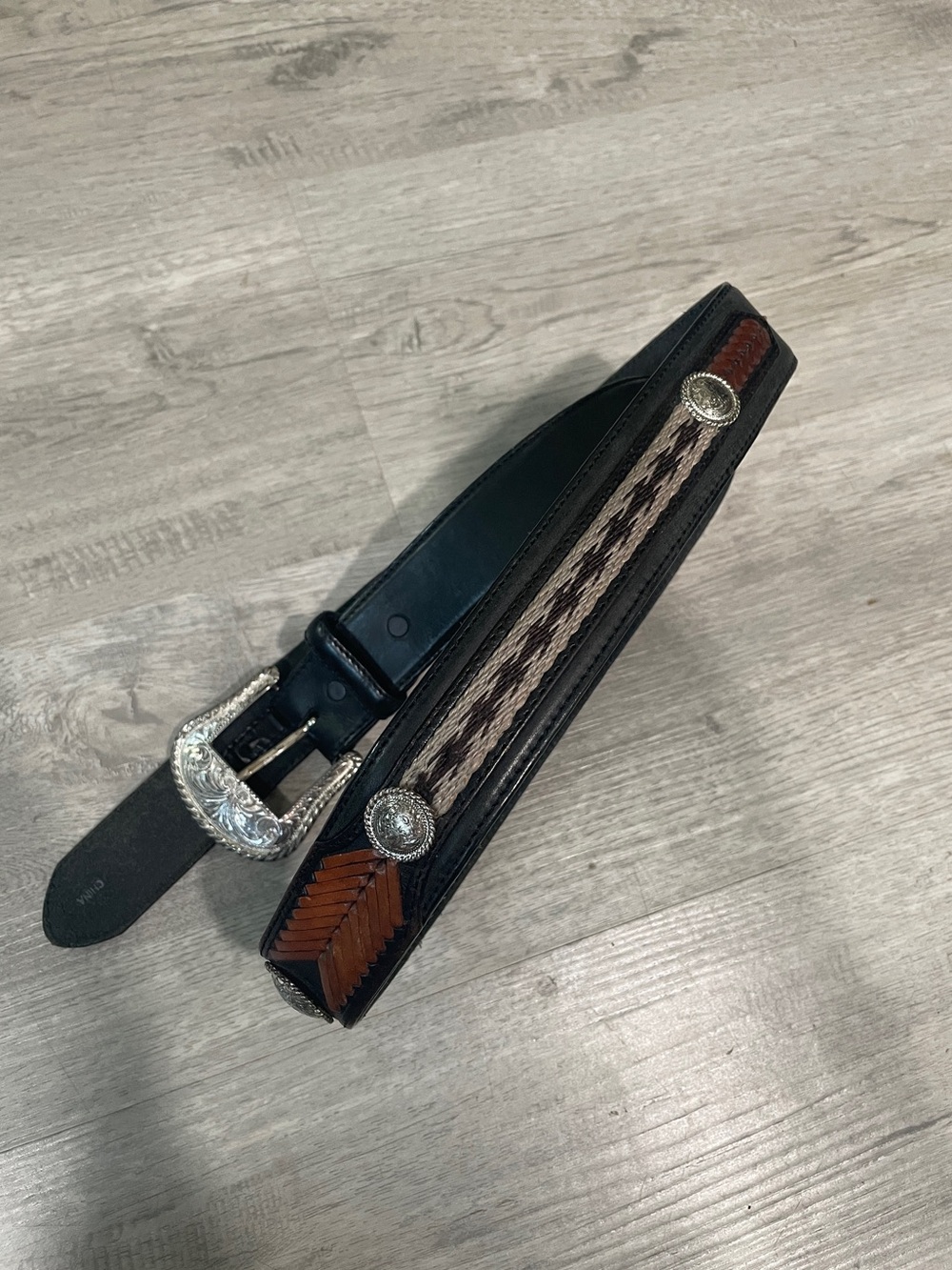 Tony Lama RARE Vintage Western Buckle Belt